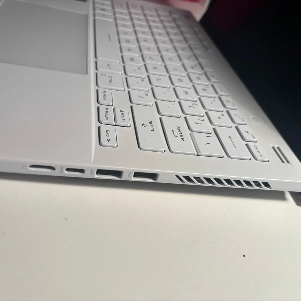 ASUS Sleek White Laptop with AMD Ryzen